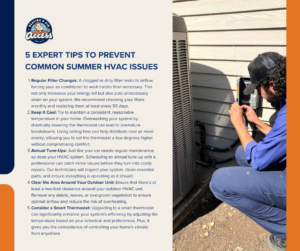An HVAC technician servicing an outdoor air conditioning unit for Access Heating & Air Conditioning in Fredericksburg, VA