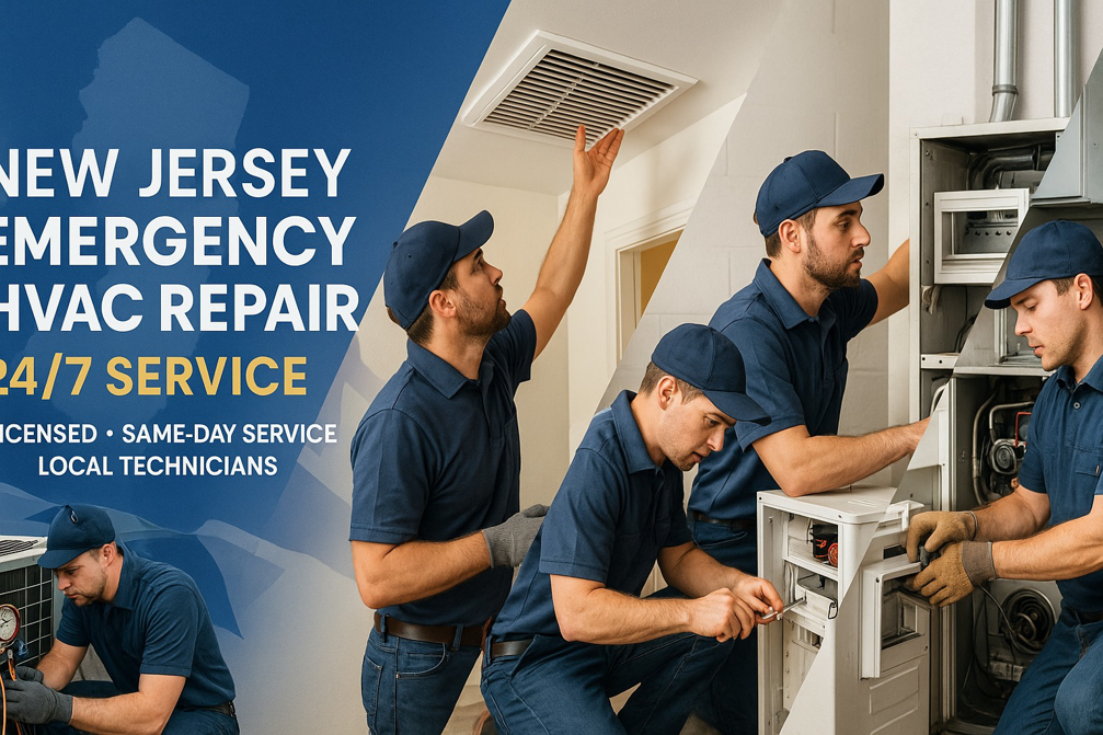 HVAC technicians performing repair and installation services for New Jersey Emergency HVAC Repair in New Jersey, NJ.