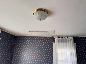 An efficient HVAC unit installed on the ceiling of a room by ComfortCool Mass in Quincy, MA