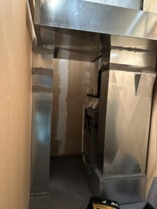 An indoor furnace and extensive ductwork installation by 72 Degrees, ensuring efficient heating in Ankeny, IA.