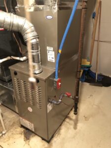 An indoor furnace and ductwork installation by Rescue Heating and Air Conditioning in Manassas, VA