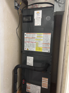 An indoor HVAC air handler unit professionally installed by Southern Heating & A/C LLC in Mobile, AL.