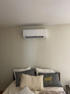 An indoor mini-split air conditioning unit installed by Synergy3, an HVAC contractor in Philadelphia, PA.