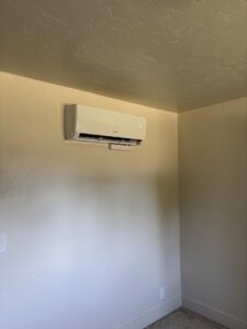 An indoor mini-split air handler unit installed by Kingdom Heating and Air in Sacramento, CA.
