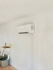An indoor mini-split head unit installed by Breezy Heating and Cooling in Mobile, AL.