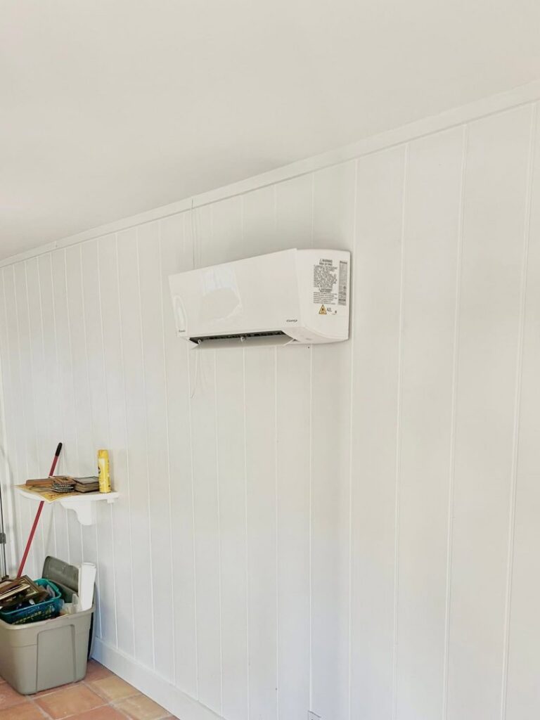 An indoor mini-split head unit installed by Breezy Heating and Cooling in Mobile, AL.