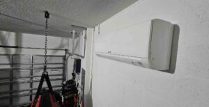 An indoor mini-split HVAC unit installed on a wall, providing climate control by Grand Slam Heating & Air in Baton Rouge, LA.