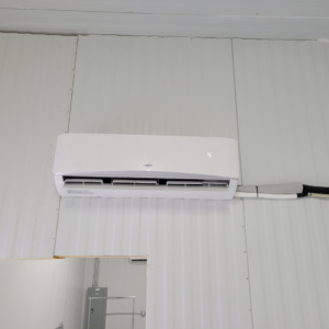 An indoor mini-split HVAC unit installed on a wall by Lifeline Heating and Cooling in Livonia, MI.