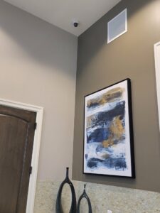 An indoor security camera installed in a residential room by Wirenut Technologies LLC in Brandon, FL