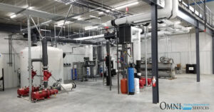 An extensive industrial chiller and HVAC system with pipes and pumps, installed by Facilityfix technicians in Port Harcourt, NG.