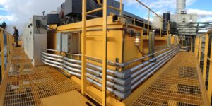 Extensive electrical conduit installation on industrial machinery by Progressive Electrical Services, Inc. Lee, NH.