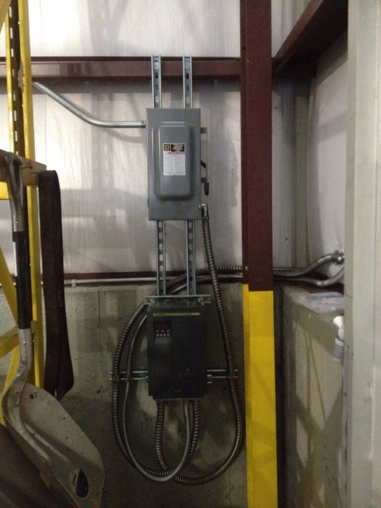 Industrial electrical control panel and conduit installation by Corley Electric & Automatic Power Solutions in Fort Smith, AR.