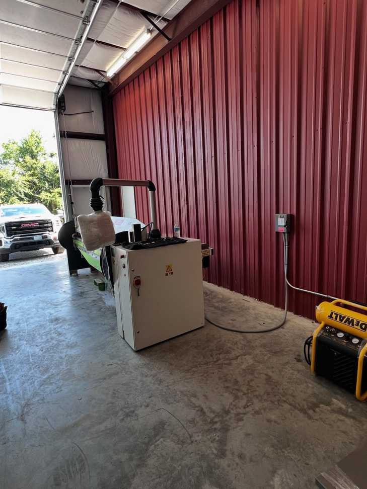 Industrial electrical wiring for a machine in a commercial building by Nelson Electric, Inc. in Hot Springs, AR.