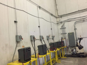 Industrial electrical panels and conduits installed by J&L Electric Inc. in San Antonio, TX