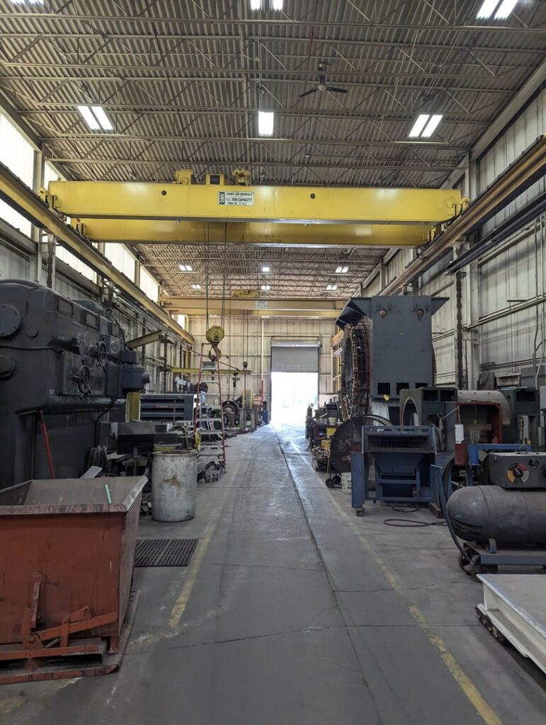 An expansive view of an industrial electrical repair facility, highlighting the services offered by Hannon Electric Company in Canton, OH.