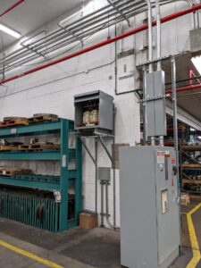 Industrial electrical transformer and panel installation by Myres Electrical Service in Mesa, AZ