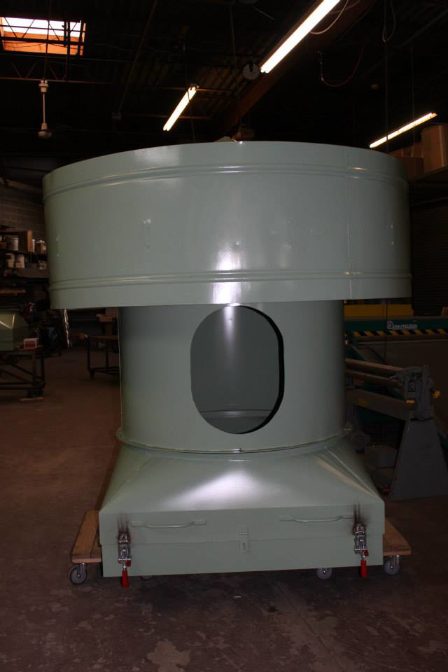 A large industrial HVAC ductwork component ready for installation by J&M Heating and Air Conditioning, Inc. in New Rochelle, NY.