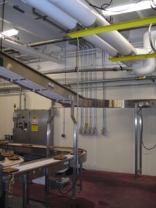 Electrical wiring and control boxes for industrial machinery installed by Progressive Electrical Services, Inc. Lee, NH.