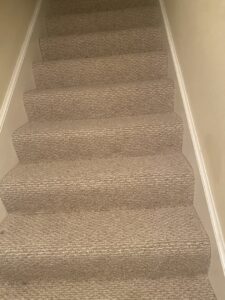Expert carpet stair runner installation by FCO Carpet Remnant STORE, enhancing a home in Pawtucket, RI.