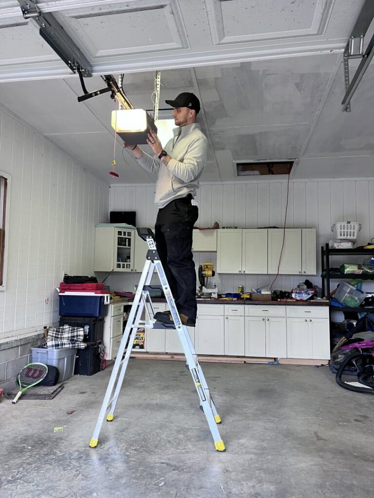 An installed Chamberlain garage door opener in a garage by Align Garage Door in Ringgold, GA.