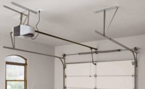 A close-up view of an installed garage door opener mechanism by Garage Doors Of Indianapolis in Indianapolis, IN