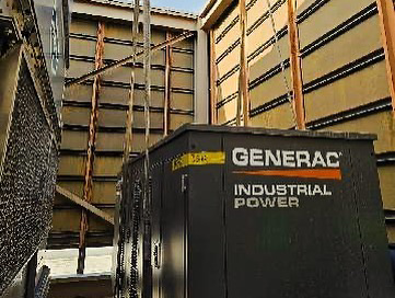 An installed Generac Industrial Power generator, a completed project by RSL Electric LLC in York, PA.