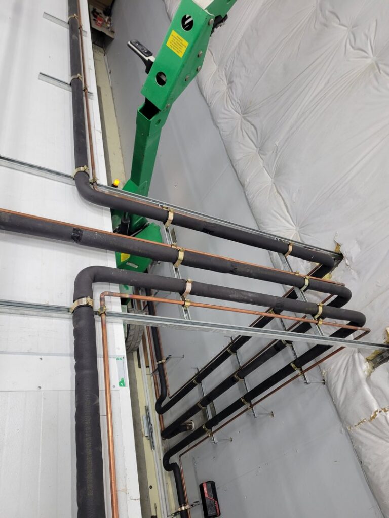 Insulated copper piping for an HVAC system installed by Complete Mechanical Solutions in Novi, MI