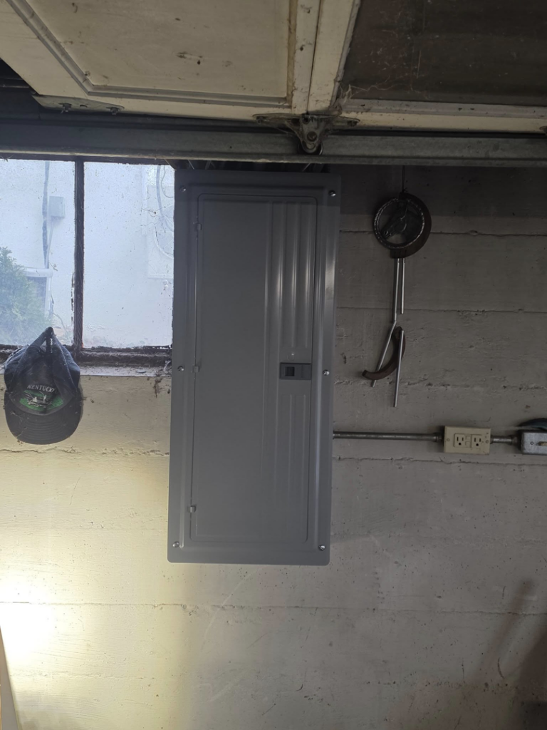 New interior electrical breaker panel installed by 1st Class Electric in Cranford, NJ.