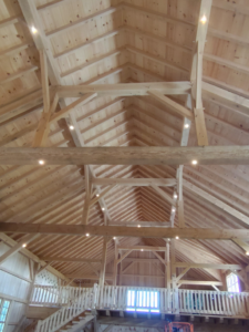 Interior view of a large room with numerous recessed lights installed by Ryco Electric in York, PA