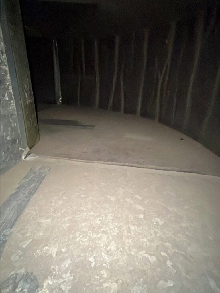 Interior view of a clean, rectangular air duct serviced by Delta Clean Air in Boston, MA
