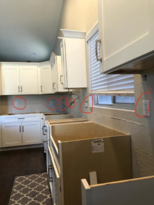 Electrical outlets installed in a kitchen during construction, highlighted for R&M Electric LLC in Gilbert, AZ.