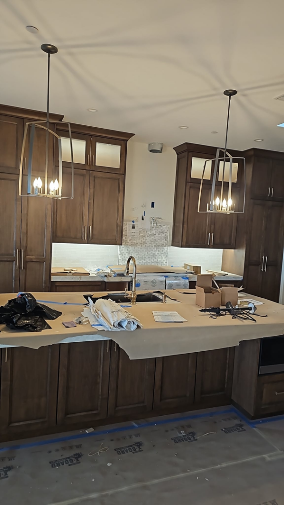 New kitchen pendant lights and recessed lighting installed by JGM Electric INC. in Glendale, AZ