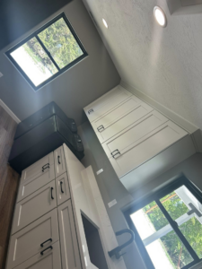 Modern kitchen featuring recessed ceiling lights installed by Highmark Electric in Kearney, NE.