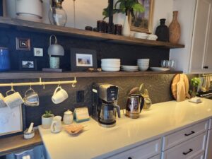 Kitchen counter with under-cabinet lighting and electrical outlets installed by Dr. Sparky in Nashville, TN