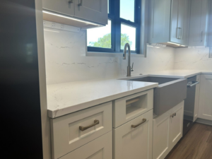 Professional installation of kitchen under-cabinet lighting and outlets by Highmark Electric in Kearney, NE.