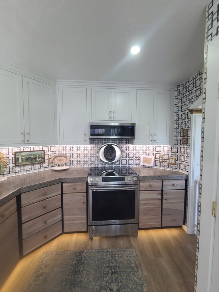 Kitchen featuring under-cabinet and recessed lighting installed by Silo Electric in Gilbert, AZ
