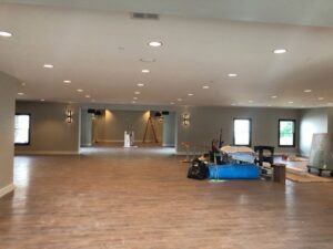 Large commercial space with various lighting fixtures installed by Empower Electric, LLC in Nashville, TN.