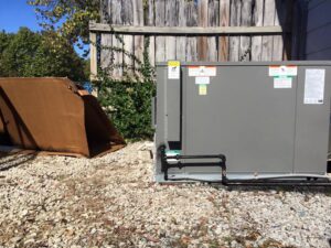 A large outdoor HVAC unit installed on a gravel pad by A&A HVAC and Electrical LLC in Nashville, TN.