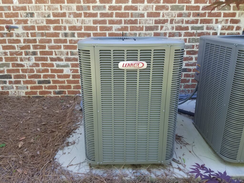 A newly installed Lennox air conditioning unit by Bob Woodall Air Care Systems in Dothan, AL.