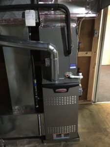 A Lennox furnace and air handler unit with ductwork installed by SFC Heating and A/C, LLC in Alexandria, VA.