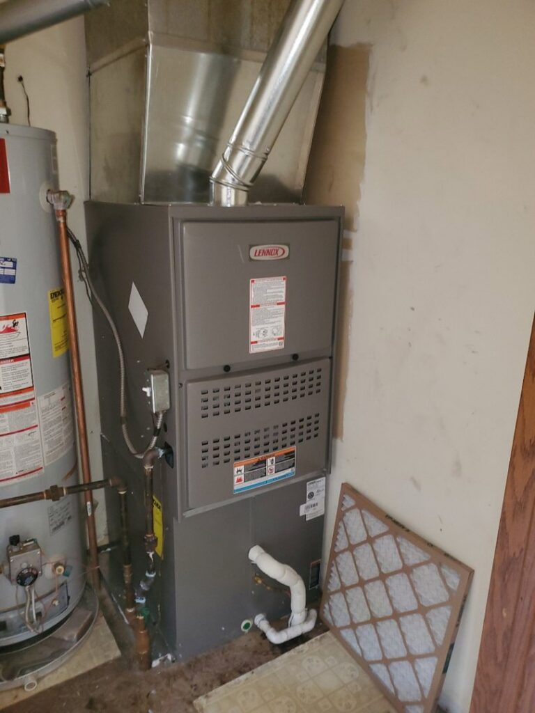 A Lennox furnace and ductwork system installed by Medina's Heating & Air Conditioning in Joliet, IL.