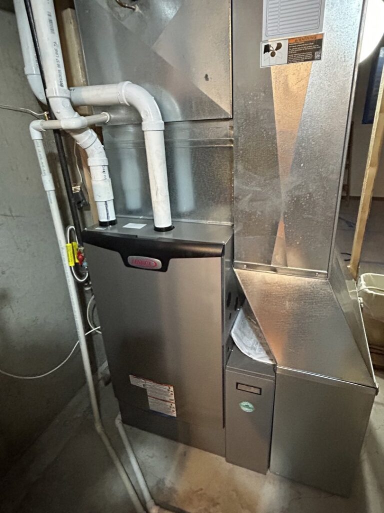 A Lennox furnace and ductwork installation by Central Heating & Air Conditioning in Billings, MT