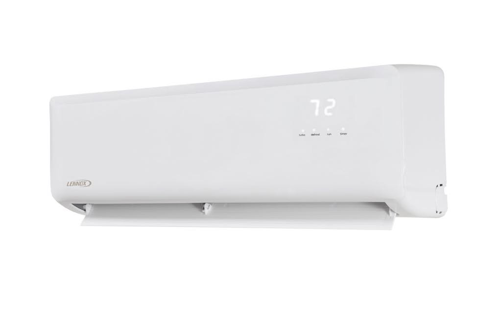 A white Lennox mini-split HVAC indoor unit, available from Venti Heating and Cooling in Indianapolis, IN.