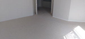 A newly installed light-colored carpet in a room by Magick Flooring Installs in Phoenix, AZ