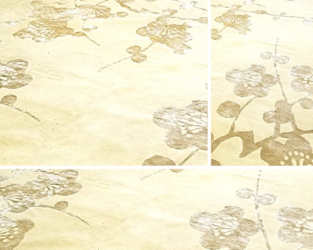 A close-up view of a light-colored carpet featuring a subtle floral pattern, representing the carpet services offered by N J Green Rug Cleaning in Jersey City, NJ.