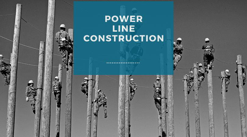 Linemen working on power line construction, a service provided by Curtis Electrical Construction, Inc. in Bakersfield, CA.