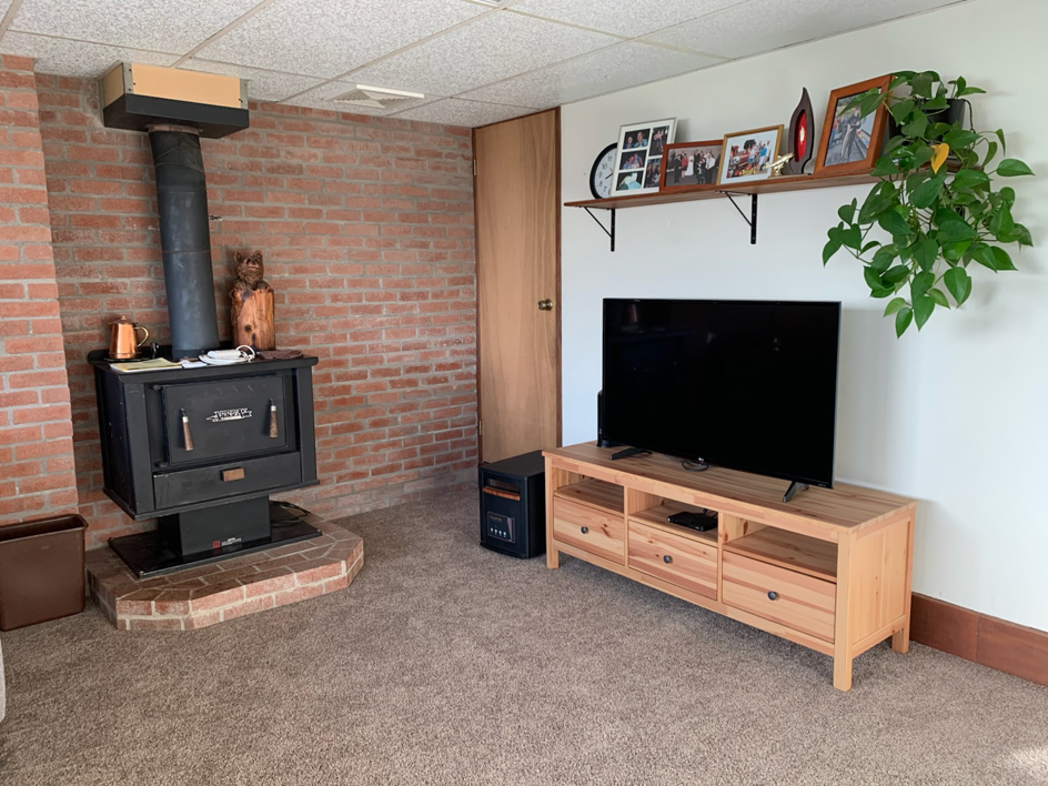 A cozy living room with light brown carpet, expertly installed by Johnson Flooring in Newberg, OR.