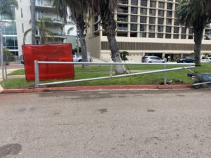 A metal access barrier installed across a driveway entrance by All Around Fence Page in Imperial Beach, CA.