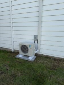 A newly installed mini-split AC unit by JCL Heating and Cooling LLC in Gresham, OR.