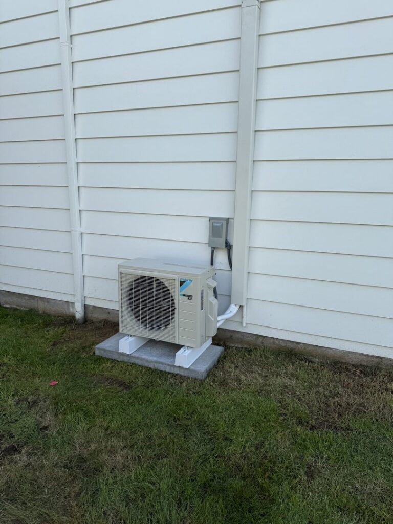 A newly installed mini-split AC unit by JCL Heating and Cooling LLC in Gresham, OR.